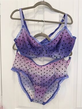 Savage X Fenty Ombre Star-Print Bra & Brief